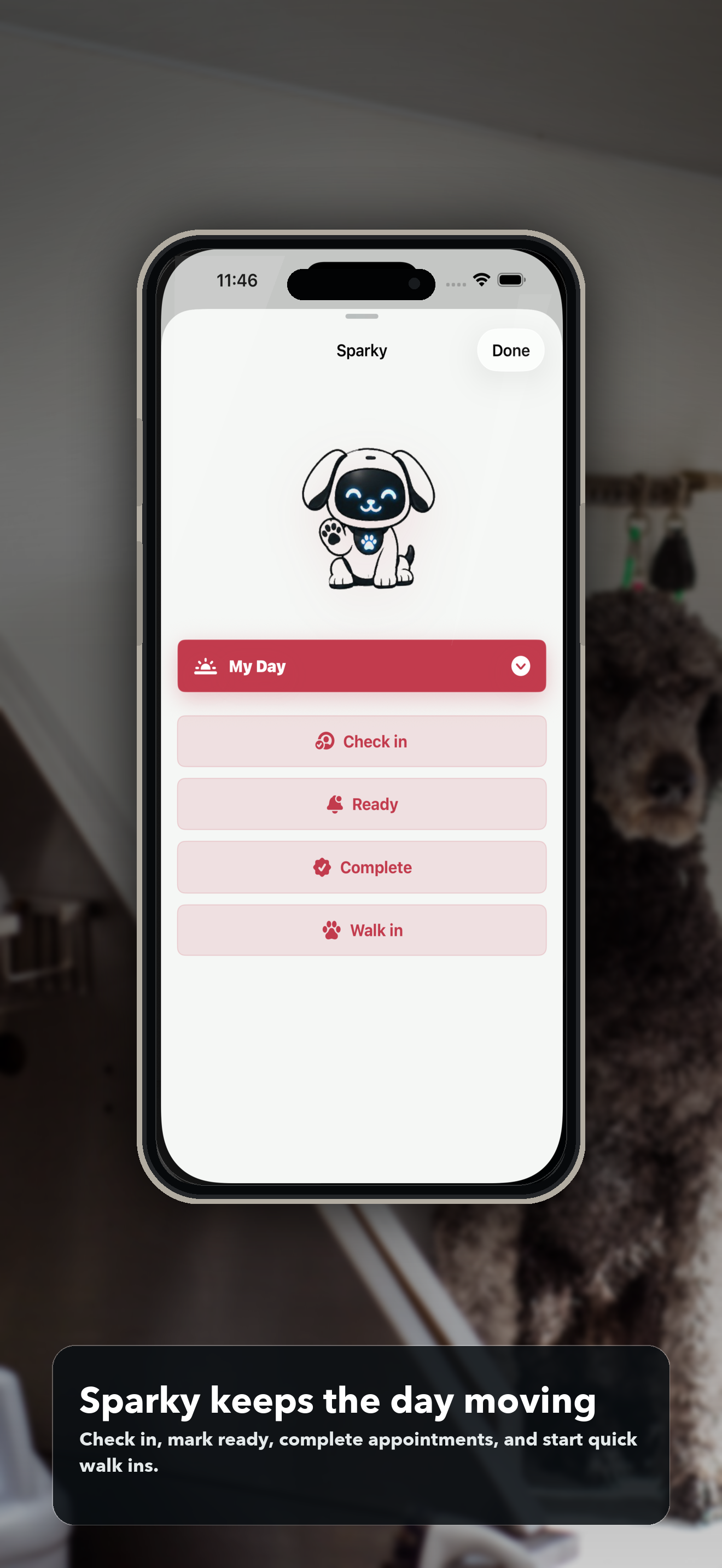 Doggie Style Sparky workflow assistant screen